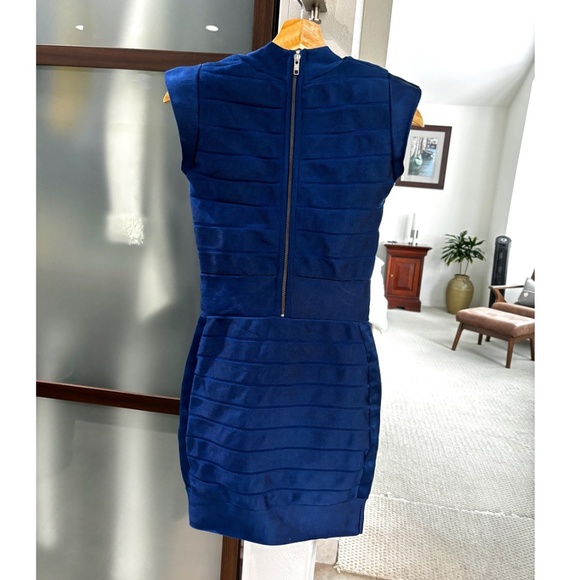 French Connection Bodycon Bandage Dress - Blue Size 2 - Picture 3 of 8